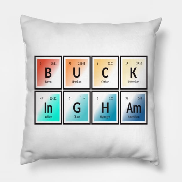 Buckingham | Periodic Table Pillow by Maozva-DSGN