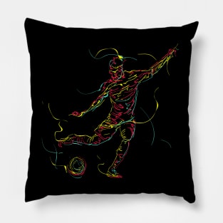 abstract soccer player illustration Pillow