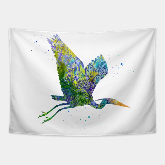 Blue Heron Tapestry by erzebeth