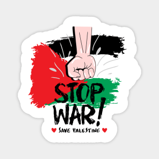 Stop war. Save Palestine. Magnet