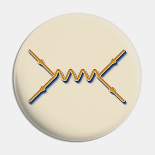 Retro Feynman Diagram Pin