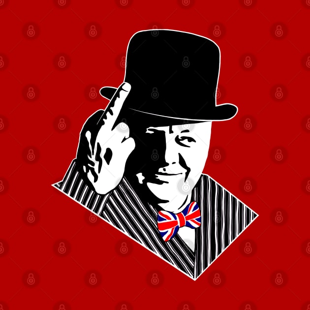 Winston Churchill Middle Finger by reapolo