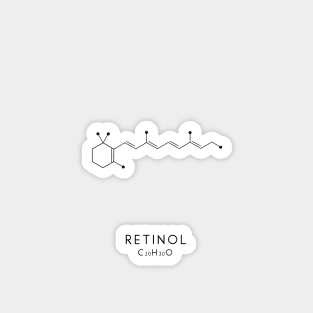 Retinol Molecular Structure - Vitamin A White Magnet