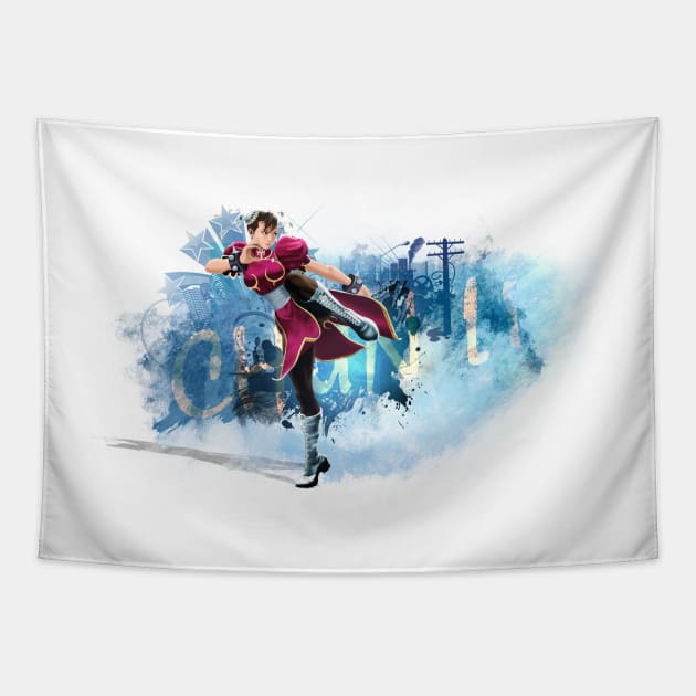 Chun Li - Street Fighter Tapestry by CaptainMazda