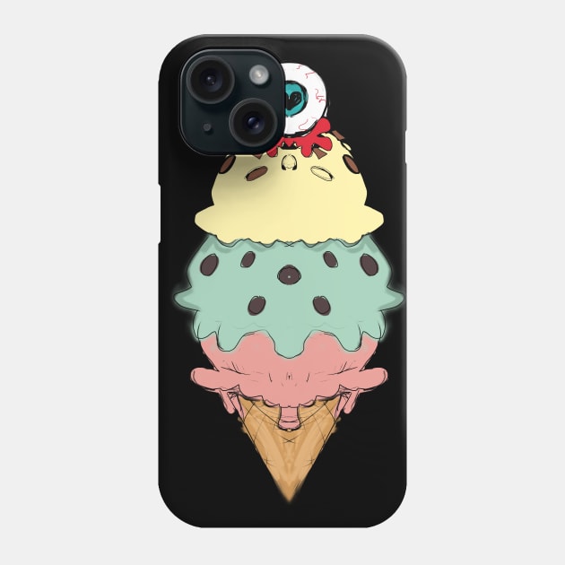 Eye-Scream Cone Phone Case by supernekocatchandeluxepro