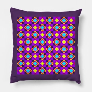 mid century abstract pattern Pillow