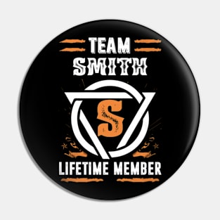 Team Smith Lifetime Member Gift T-shirt Surname Last Name Pin