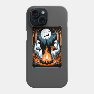 Vintage ghost book reading camping gothic halloween teachers Phone Case