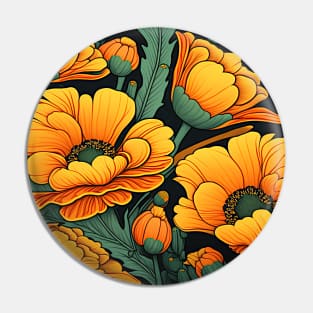 California Poppies Pin