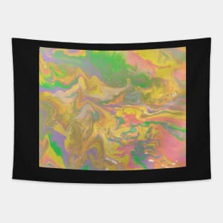 Neon yellow marble pour Tapestry