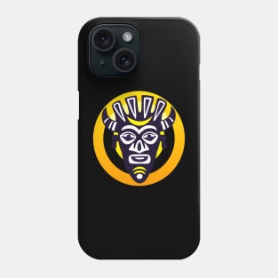 Tribal Mask Man Orange Sun Set Phone Case