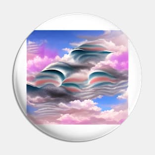 Vaporwave Clouds Pin