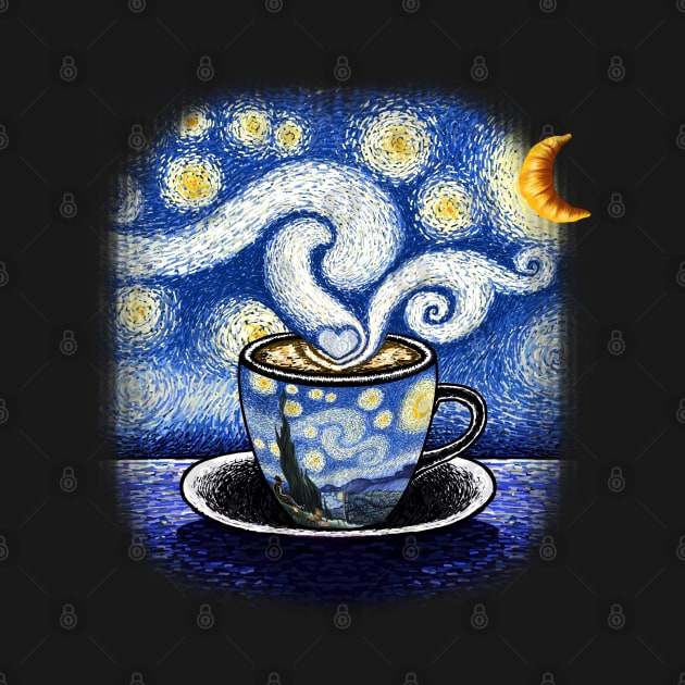 Cappuccino starry night Van Gogh by Artardishop