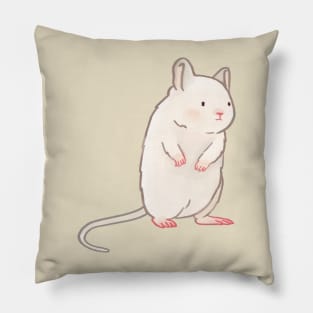 Cute white gerbil Pillow