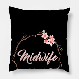 Floral Midwife Certified Midwife Doula Birth Worker Midwife Pillow