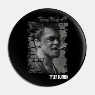 Tyler Durden black and white. Pin