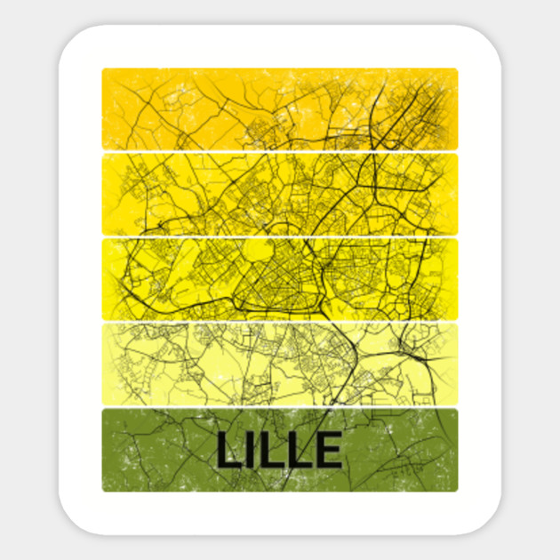 Lille France Nord City Map Lille Sticker Teepublic