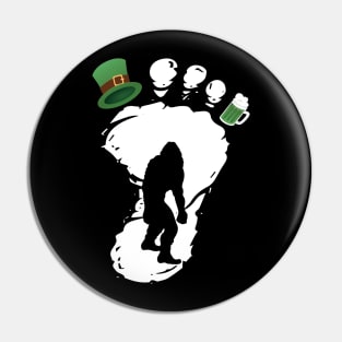 Funny Bigfoot St Patricks Day 2023 Foot Shamrocks Women Kid Pin