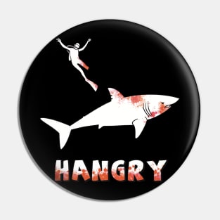 Hangry Shark Pin