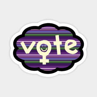 Lavender Stripes Women Vote Magnet