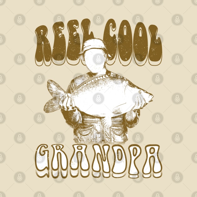 Reel Cool Grandpa Retro Design by Mandegraph