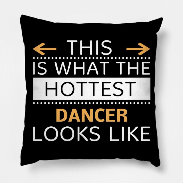 Dancer Looks Like Creative Job Typography Design Pillow by Stylomart