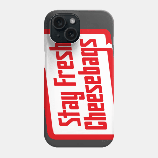 Stay Fresh Cheese Bags - Retro (Red and White on Asphalt) Phone Case