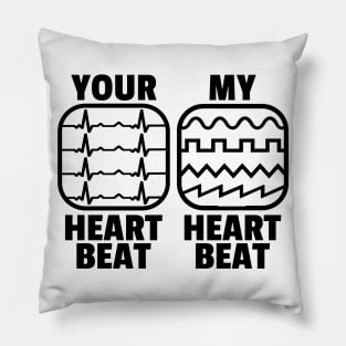 Funny Analog Synthesizer Heartbeat Waveforms ADSR Pillow