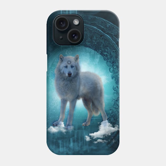 Wonderful white wolf Phone Case by Nicky2342