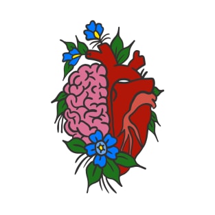 Traditional Style Heart & Brain T-Shirt