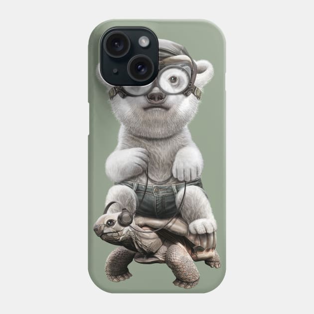 POLAR RIDING TORTOISE Phone Case by ADAMLAWLESS