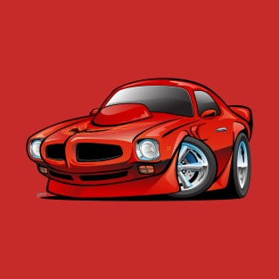 Classic Seventies American Muscle Car Cartoon T-Shirt