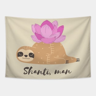Yoga sloth - shanti Tapestry