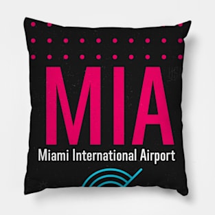 MIA MIAMI BEACH airport tag Pillow