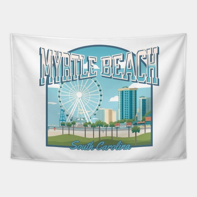 Myrtle Beach, South Carolina Tapestry by KeeganCreations