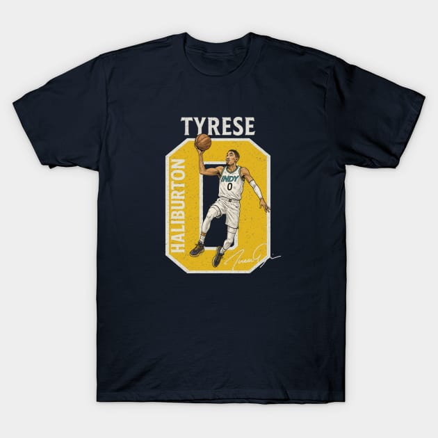 Tyrese Haliburton #0 layup Basketball Cartoon- KBTH003