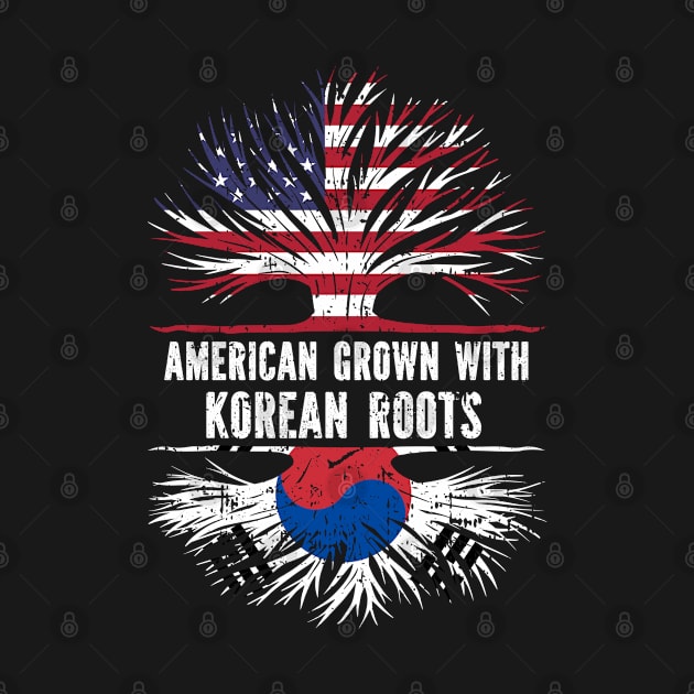 American Grown with Korean Roots USA Flag by silvercoin