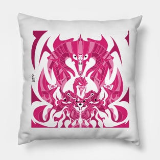 pink dark nazgul ecopop in balrog dreams of the middle earth ecopop Pillow