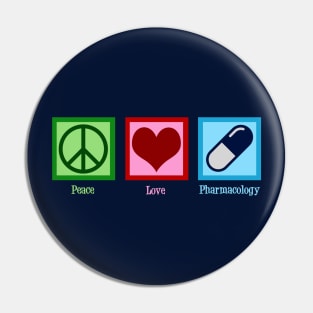 Peace Love Pharmacology Pin