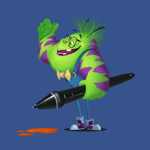 "Ike" The Brush Monster 02 by niklaskandersen