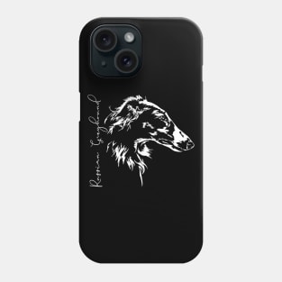 Funny Proud Russian Greyhound dog portrait Phone Case