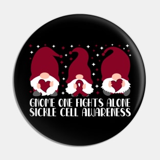 Gnome One Fights Alone Sickle Cell Awareness Pin