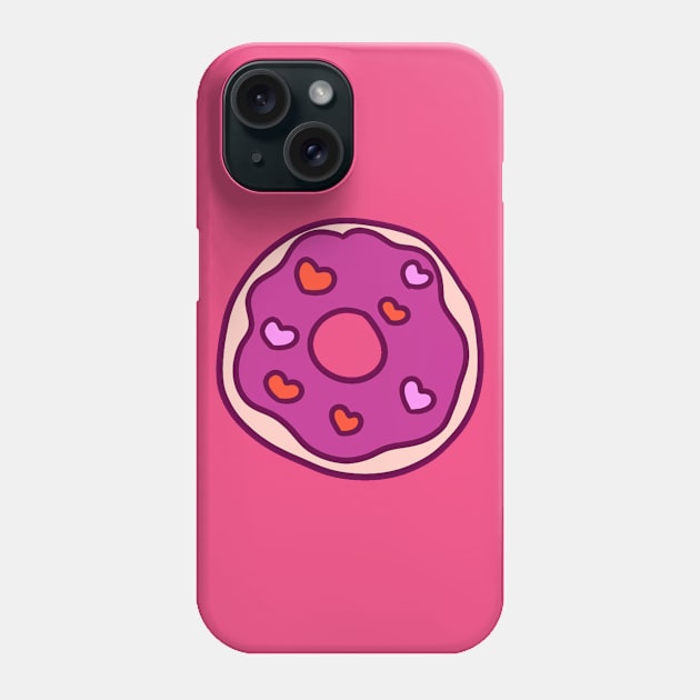 Frosted Heart Donut Phone Case by saradaboru