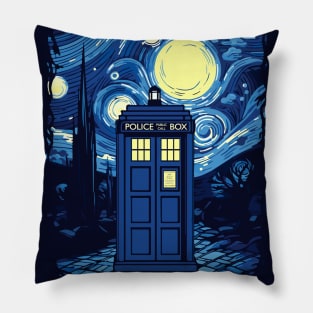 Starry Starry Tardis Pillow