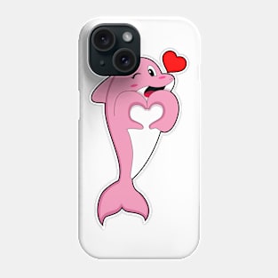 Dolphin Love Heart Phone Case