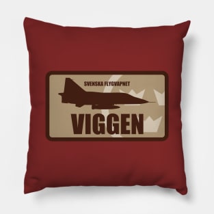 Swedish Air Force Viggen Patch (desert subdued) Pillow