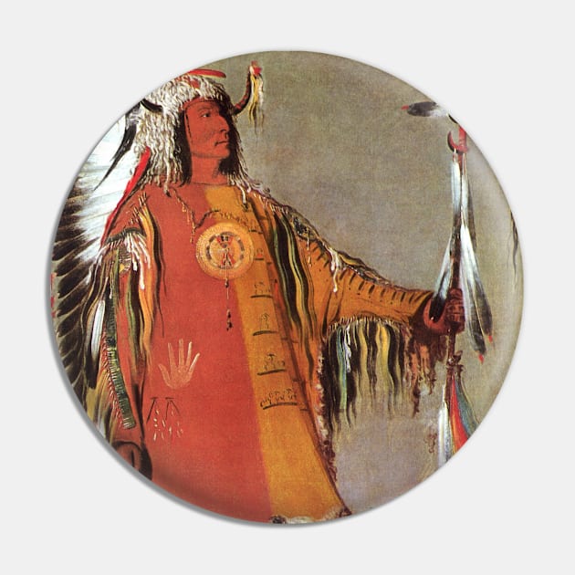 Mato-Tope, Second Chief of the Mandans by George Catlin Pin by MasterpieceCafe