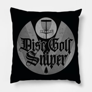 Disc Golf Sniper Classic BW Pillow