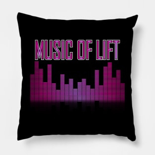 Music of lift with equalizer wave.typography slogan design. Pillow