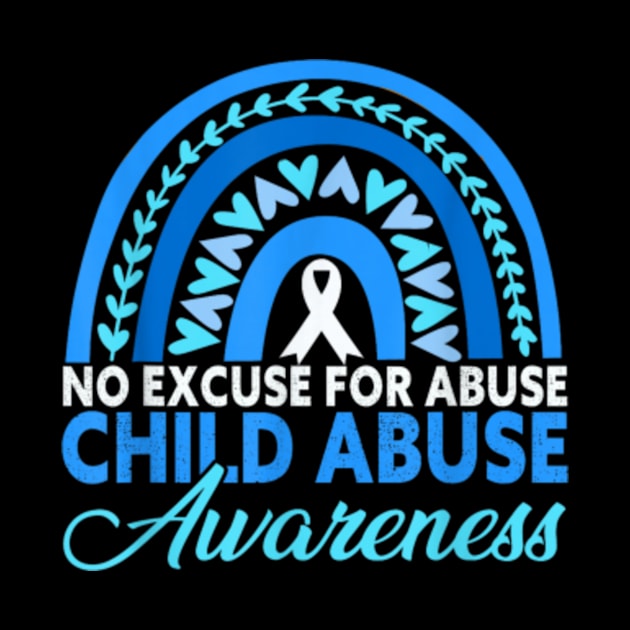 No Excuse For Abuse Child Abuse Prevention Awareness Month by artcomdesigns